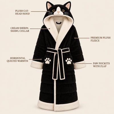 CatRobe in Black Tuxedo with feature callouts